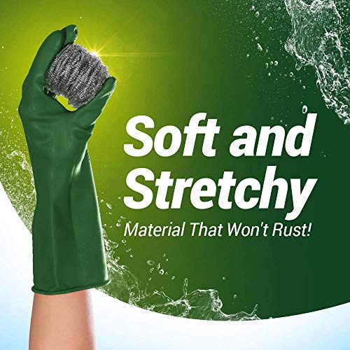 Image of Fuller Brush Stainless Steel Scrubbing Sponges - 1-Pack (1 Set of 3 = 3 Pieces) - Heavy Duty Kitchen Scour Sponges for Dishes, Pots & Pans
