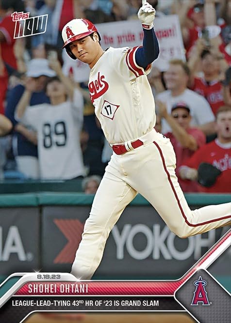 Miniatura 3 de Topps Now MLB Panini Baseball Cards - 001 - Shohei Ohtani - 43 HR - #727 - Baseball Cards - World Trading Cards - Magnetic Case + Sleeve Protector -