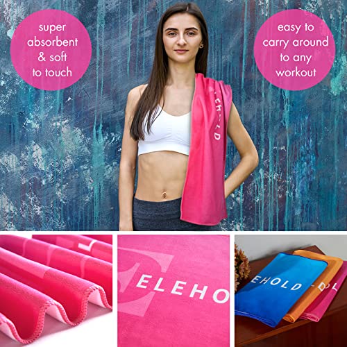 Elehold Gym Towel For Sweat - Soft And Absorbent Workout Towel For Gym (12 X 39 Inch) - Yoga And Gym Towel For Women Sports Towel #TOP1
