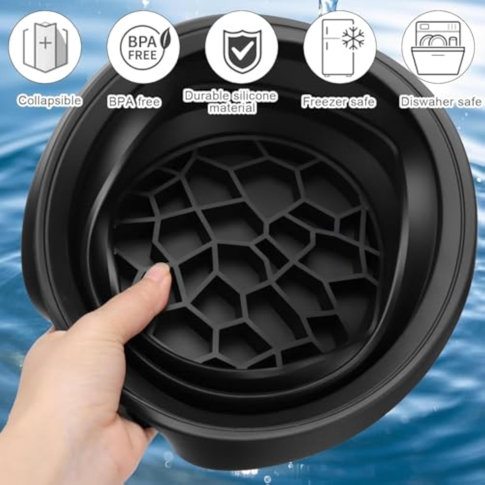 Face Ice Bowl with Built-in Ice Tray