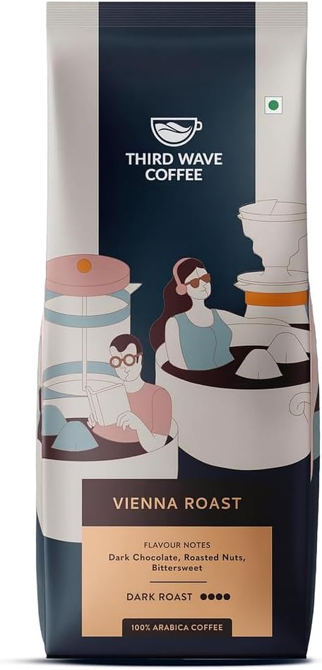 Vienna Roast | Dark Roast | Moka Pot Arabica Coffee | 250 Grams | Fine Grind, Bag