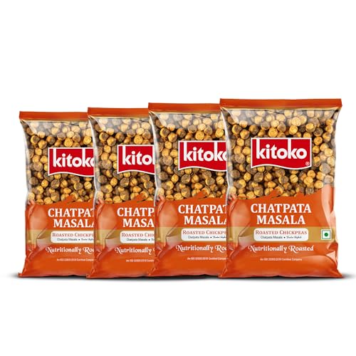 Image of Kitoko Chatpata Masala Chana 200gm (Pack of 4), Bhuna Chana Whole with Skin