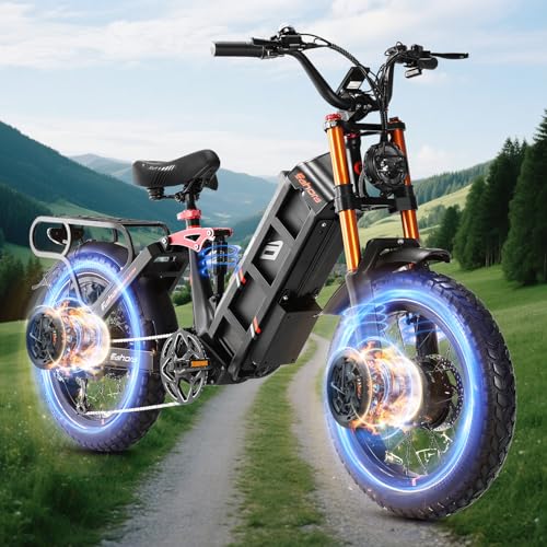 Image of 2026 Eahora 5400W Juliet Pro 2 Electric Bike for Adults 43MPH Dual Motor 70Ah Ebike 200Miles Long Range Electric Bicycle, 20'' Fat Tire Full Suspension Electric Mountain Bike for Commuting /Delivery