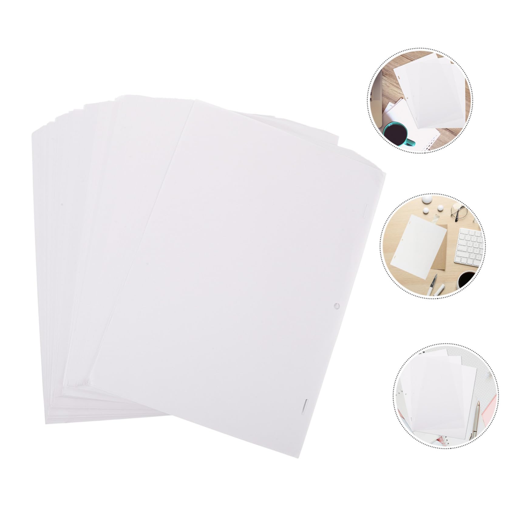 HEALSOPTHY 200 pièces Papier à Dessin Animation Perforé pour Étudiants Papier Peinture Lisse pour Aquarelle Crayon et Calque Fournitures Dessin Artistique