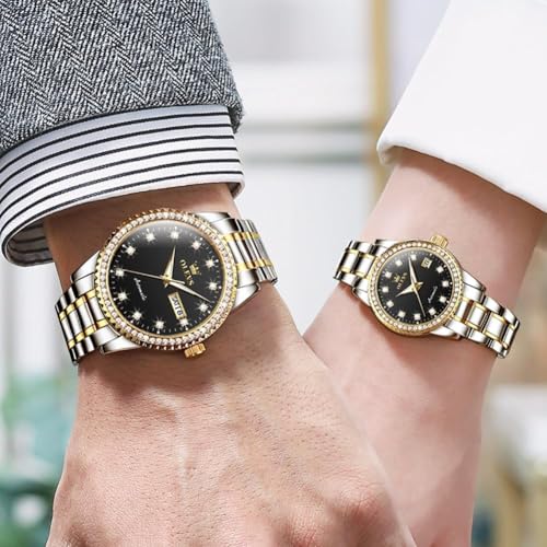 Image of OLEVS Men Watch Wooden Accent Band Multi Function Dial Luminous Waterproof Casual Luxury Business Watch