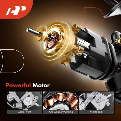 Image of A-Premium Front Driver Side Power Window Regulator with Motor (2-Pin) | Compatible with Chrysler 300 2005-2010 & Dodge Charger 2006-2010, Magnum 2005-2008, Without Anti-Pinch and One Touch Up