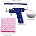 Healthcom Ear Piercing Gun Kit Professional Ear Piercing Gun Tool Set 98Pcs Ear Studs Ear Nose Navel Body Piercing Gun Safety Pierce Machine Beauty Kit Stainless Steel Metal Pierce Tool(Deep Blue)