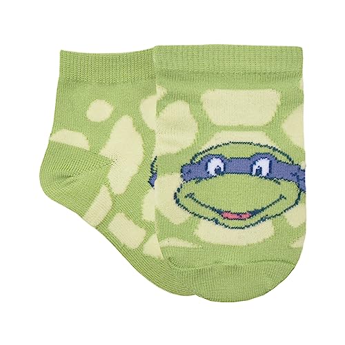 Teenage Mutant Ninja Turtles Boy's 6-Pack Team Ninja Quarter Socks, Navy, 2T-4T4
