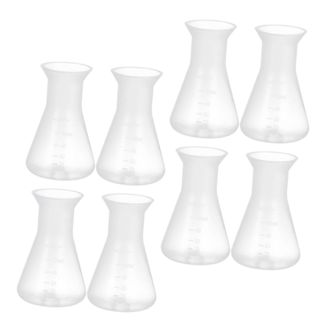 SOLUSTRE 40piezas Conjunto De Frascos De Laboratorio De Erlenmeyer De Frascos Cónicos Reutilizables Para Experimentos Científicos El Laboratorio Diseño De Cuello Estrecho Medición