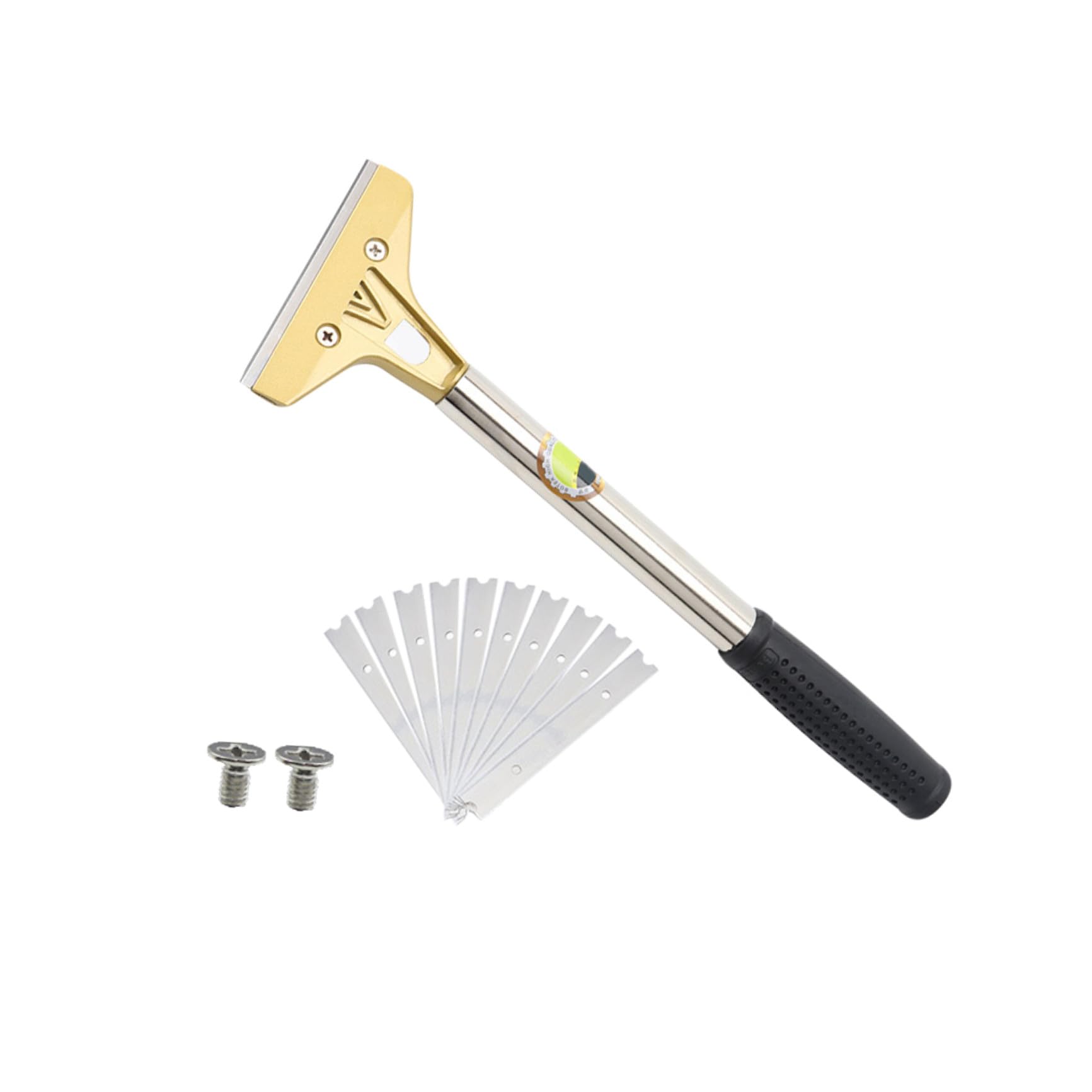 UKCOCO Raspador de Pintura y Removedor de Pegatinas Construcción de Aleación de Aluminio y Acero, Herramienta Manual para Limpiar y Eliminar Manchas Sólidas