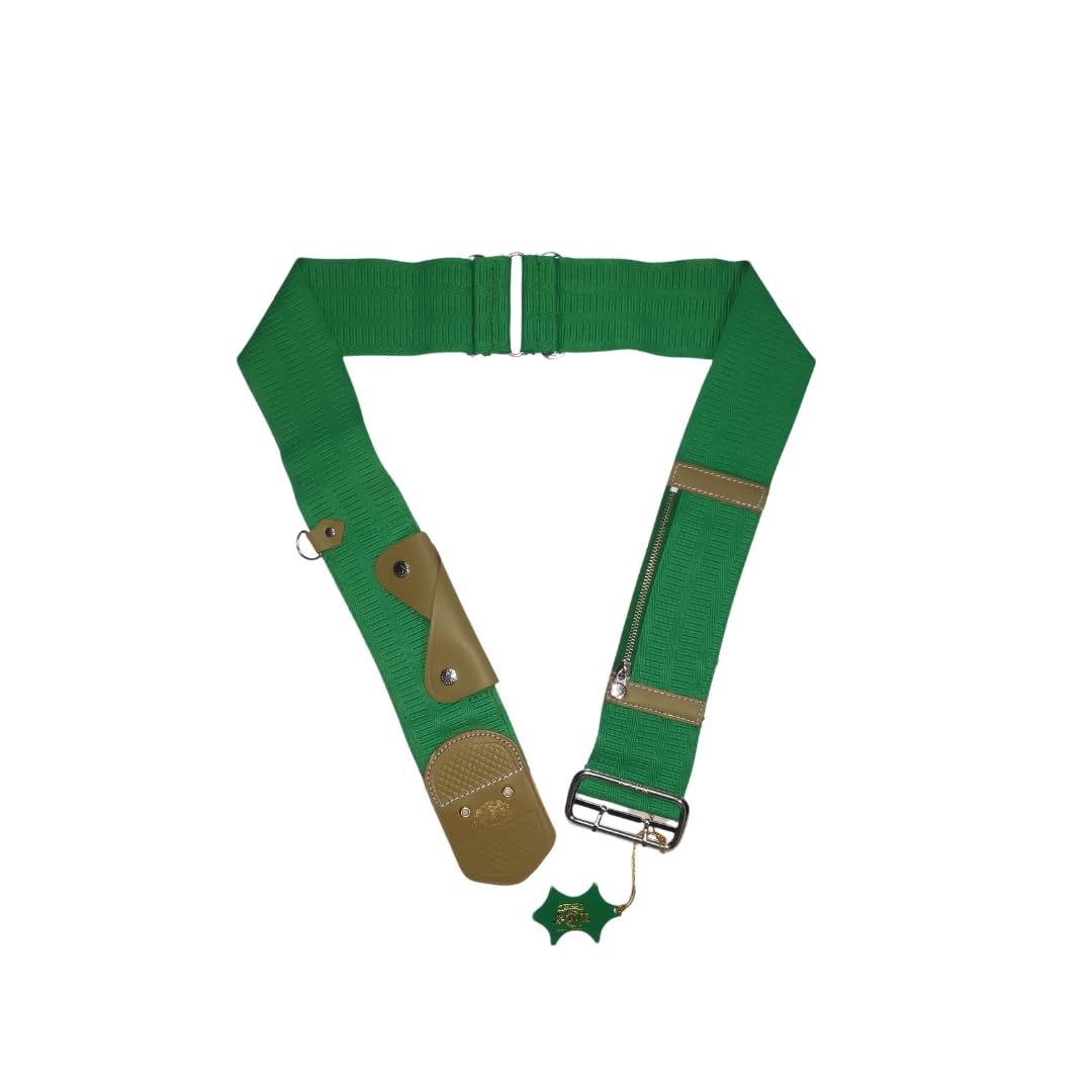 Double Lion Haji Belt | Haji Ihram Green Belt for Men | Adjustable Waist Buckle - Everyday Belt | Experience Free-Size Comfort-image-3