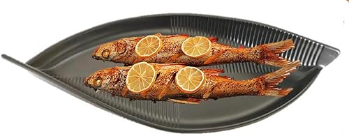 Miniatura 5 de Lucky Star Platos de melamina Sashimi Sushi Plato de Cena Platos para servir ensalada, 11 – 1/4" x 5" o 14" X 6 – 1/4," diseño de barca