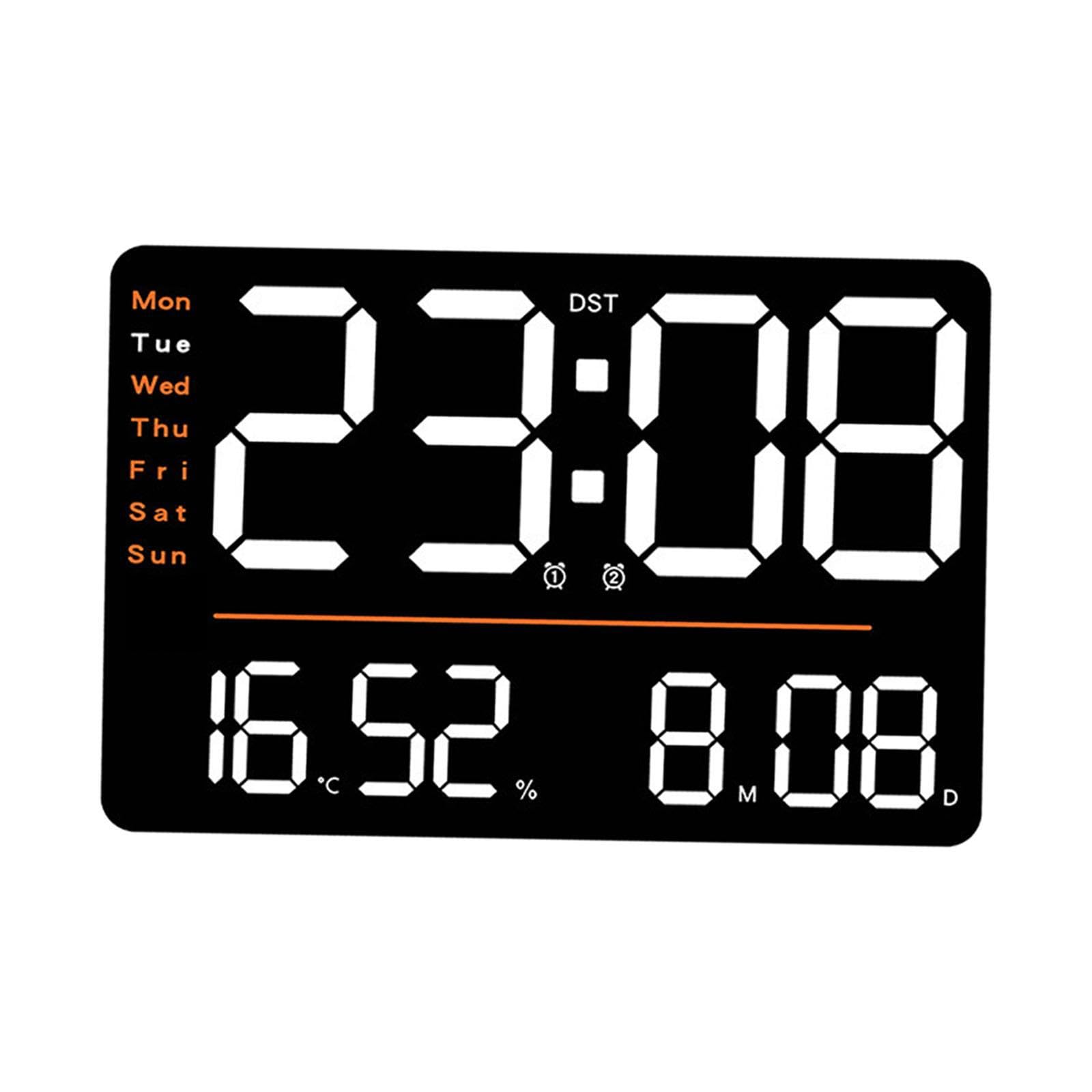 Reloj de Pared LED Digital con Pantalla Grande, Temporizador,