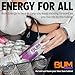 BUM Sugar-Free Energy Drink, Orange Sunrise - Lightly Carbonated & No Artificial Colors, Natural Caffeine & Citicoline for Energy & Focus, Brain Boost & Workout Sports Beverage - 12 oz, Pack of 12