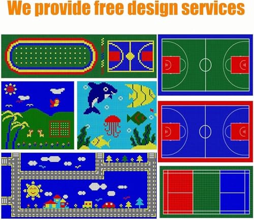 Dalle de terrain de basket-ball extérieur CNPRAZ bleue résistante aux intempéries