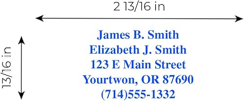 Miniatura 5 de Sello personalizado con nombre y direcciónsello de tinta negra autoentintado, hasta 5 líneas