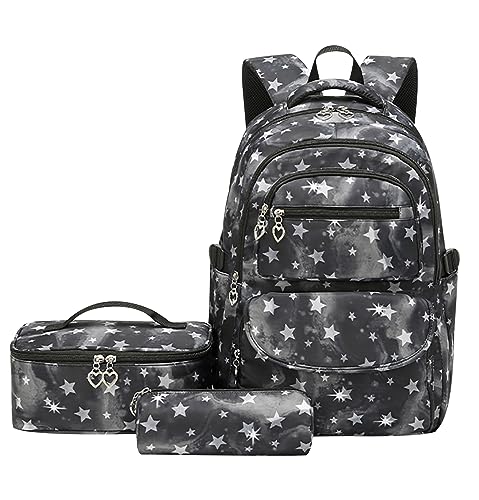 Zaini Scuola Media Zaino Elementare Superiore Primaria Secondaria Università Scolastico Medie Superiori Teenager Zainetto Zainetti Ragazza per La Ragazze bambina nero