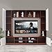 FRESH UP Engineered Wood TV Unit/TV Cabinet with Open and Closed Shelves Ideal for 55inch TV (Walnut Brown-White)
