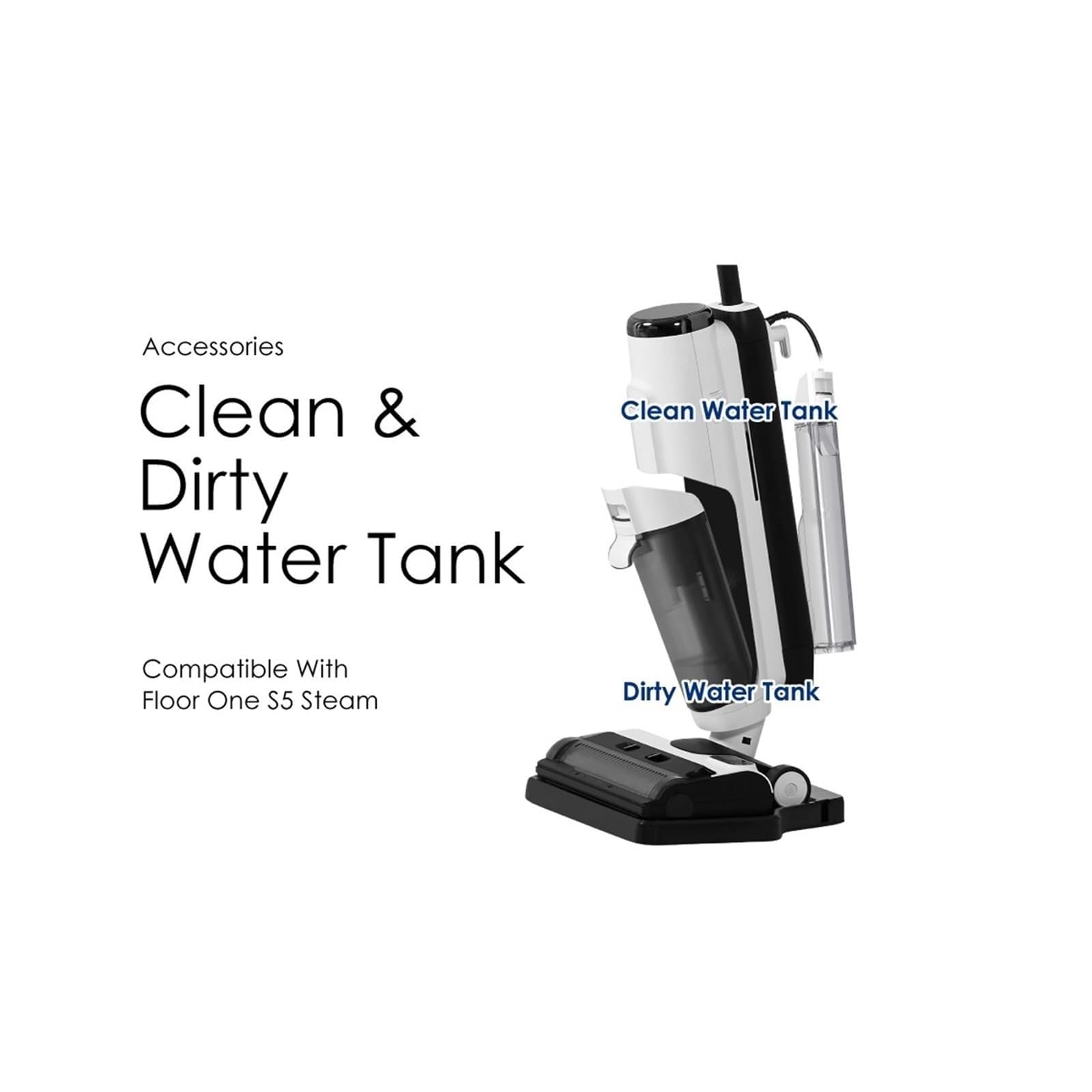 Serbatoio dell'acqua di ricambio, compatibile con Tineco aspirapolvere Floor One S5 STEAM Wet/Dry con accessori a vapore(A)