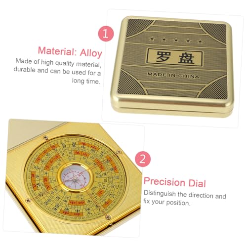 Brújula Feng Shui impermeable de 10 cm precisión para camping miniatura 7