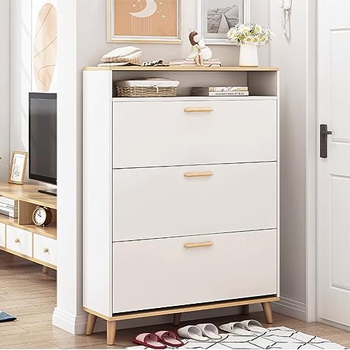 Meuble à chaussures pour entrée en rotin | Grand buffet haut et étroit
