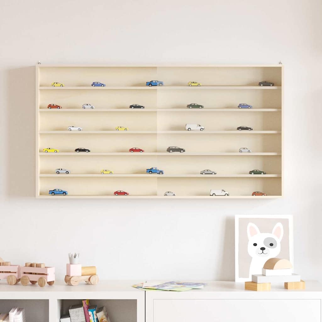 Vitrine murale beige 100 x 8,5 x 54 cm contreplaqué