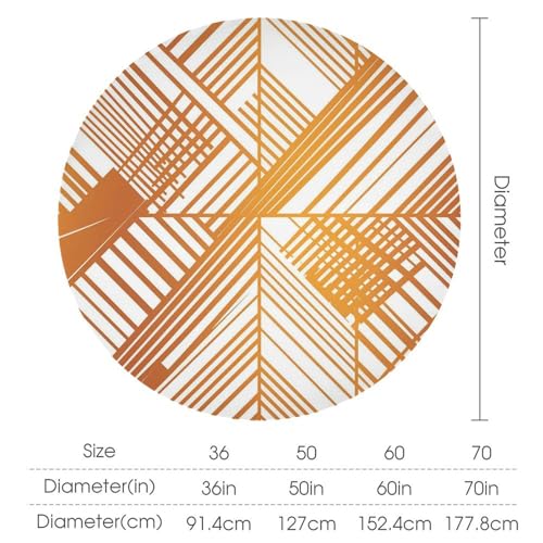 Nappe de table ronde imperméable haut de gamme blanc ambre - 3