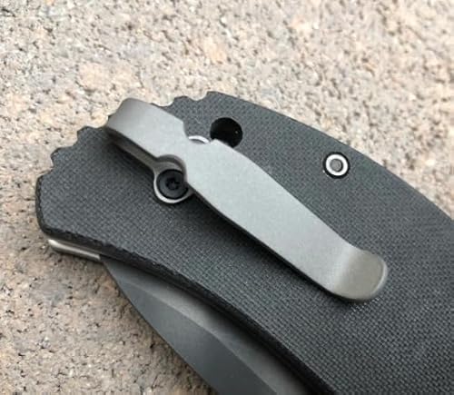 Flat Gray Titanium Deep Carry Pocket Clip For Zero Tolerance ZT0350 ZT0300 ZT0301