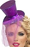 Smiffys, Fever, Damen Mini Hut auf Haarreif, One Size,Violett