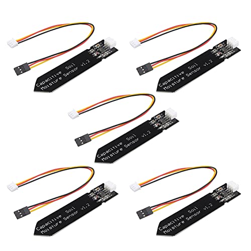 Stemedu 5PCS Capacitive Analog Soil Moisture Sensor Module...