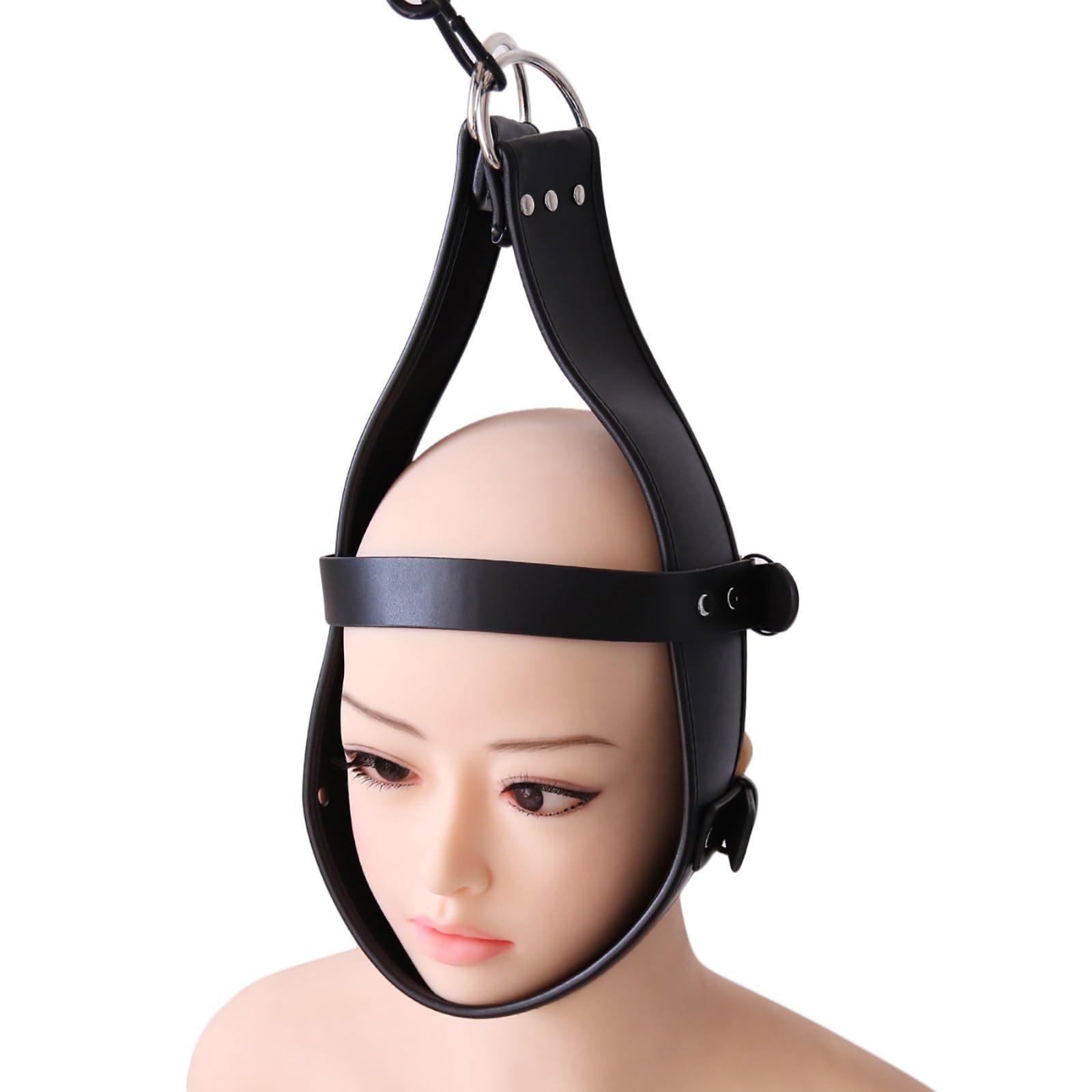 Jouet Sexuel pour Adulte, Harnais de tête réglable BDSM pour Hommes et Femmes Adultes, contraintes de Bondage, Jouet Sexuel érotique pour Couples