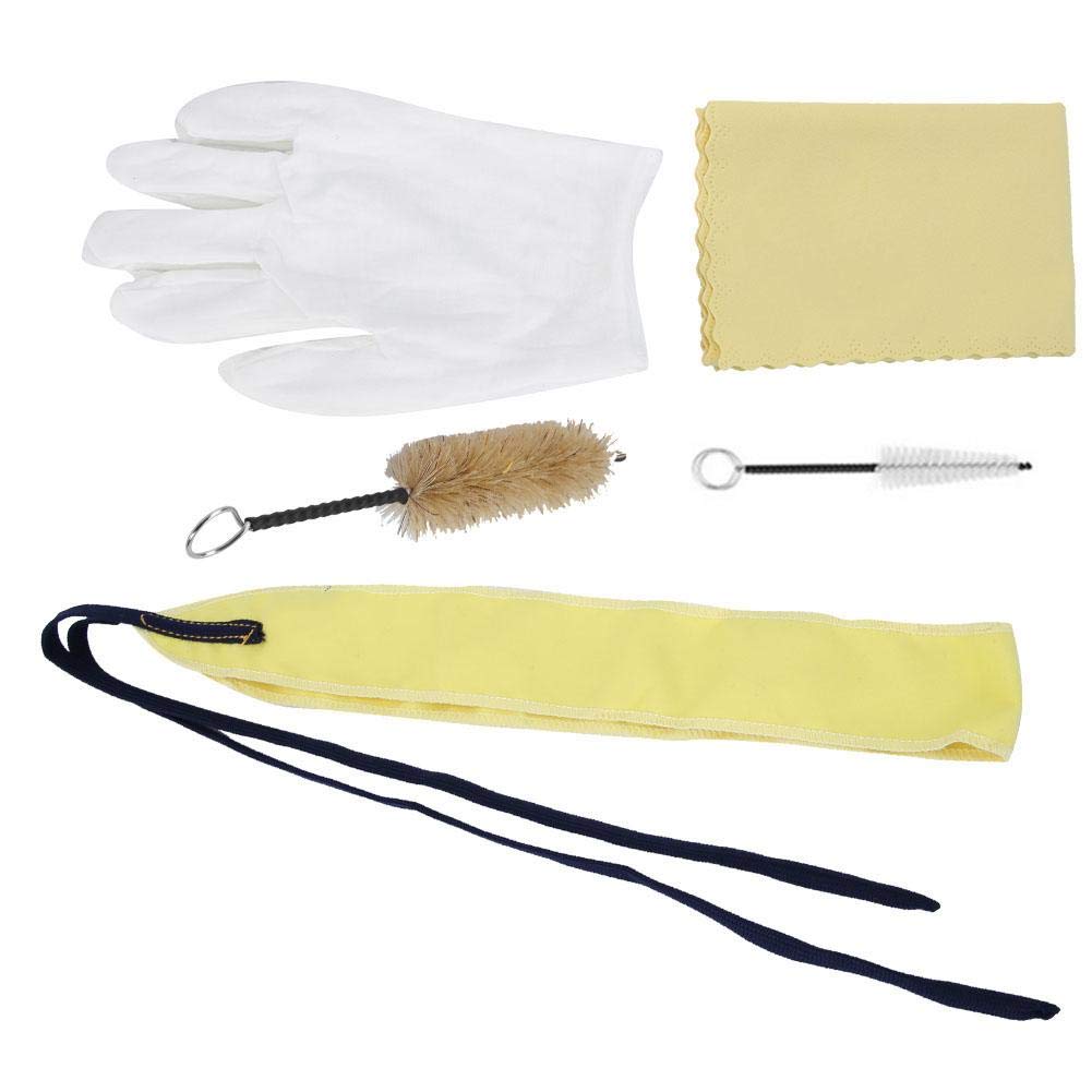 RiToEasysports Trumpet Cleaning Kit,5 in 1 Complete Brass Instrument Care Set including Mouthpiece Brush Valve Brush Polishing Cloth and Gloves for Maintenance - Image 4