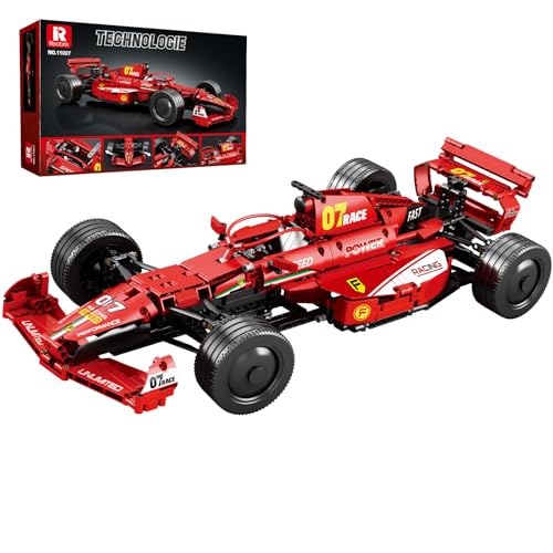 Image of Reobrix F1 Cars Building Sets for Adults, Technical Formula 1 Model Car Kits, 1:8 Scale Race Car Model Display for Home or Office Decor (883PCS,Static Version)