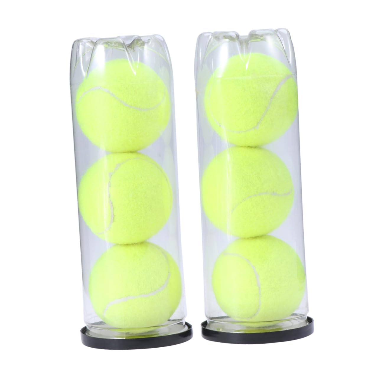 Hemoton 6Pcs Regular Duty Tennis Balls Can Durable Visibility Yellow for Practice and Training for Dogs and Tennis Beginners