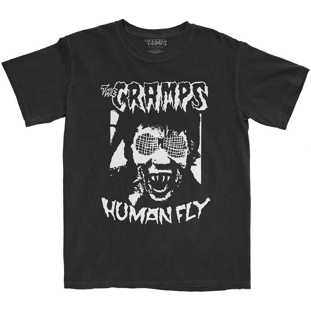 Rockoff Trade The Cramps T Shirt Human Fly Band Logo Official Mens Black M