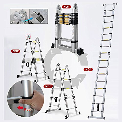 Amazon.co.jp: はしご 脚立 アルミ製 折り畳み式 伸縮タイプ 安全