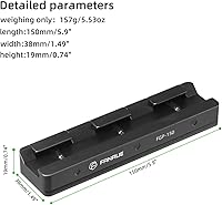 Vista 4 de FANAUE Placa Picatinny Arca Swiss, Adaptador de Riel Picatinny a Montura de Trípode Arca, Montura de Trípode de Cola de Milan, Compatibilidad