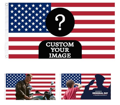 Custom Flag 3X5 Ft Personalized American Wall Flag Add Your Own Text/Logo/Photo Double Sided Funny Tapestry Customized For Bedroom Decoration Garden Yard Outdoors (Classical)