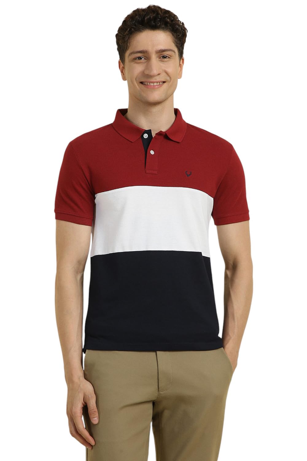 allen solly Men's Striped Regular Fit T-Shirt-picture-31