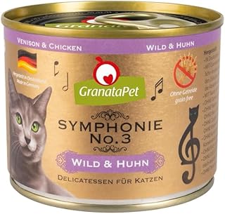 GranataPet Symphony No. 3 Game & Chicken, 6 x 200 g, Cat Food without Grains and Added Sugar, Fillet in Natural Jelly, Delicate Wet Food for Cats product image