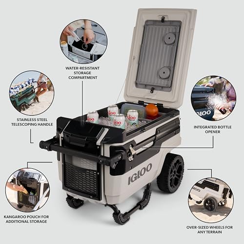 Image of Igloo Trailmate Journey 70Qt Wheeled Cooler | Insulated Hard Shell Ice Chest