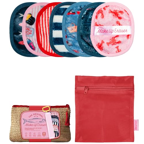 Image of The Original MakeUp Eraser 7-Day Set, Erase All Makeup with Just Water, Including Waterproof Mascara, Eyeliner, Foundation, Lipstick, Sunscreen, and More! Dockside Days 7ct