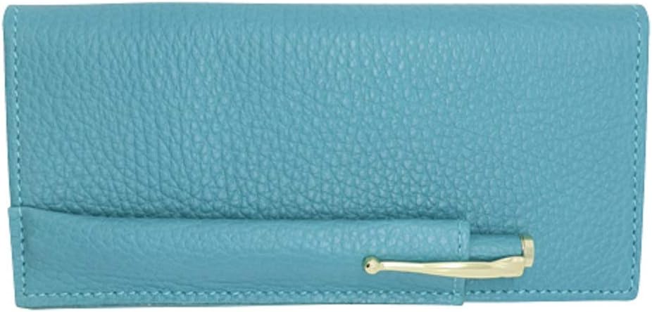 Teal Colorado Collection Genuine Leather Checkbook Cover with Matching Leather Hand-wrapped Gold Pen โ Gift Box - Factory Direct โ Made in USA by Real Leather Creations FBA649