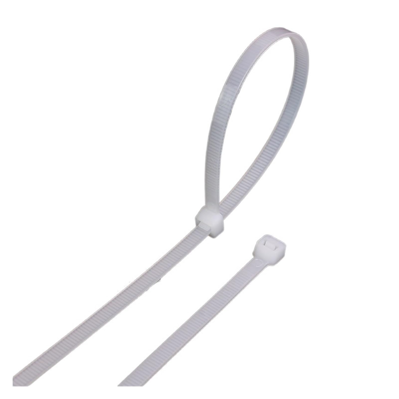 Fermacavi in nylon, fascette autobloccanti in nylon, 100 pezzi, colore bianco, varie misure (5 x 400)