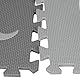Relaxdays Puzzlematte, 4x3 Baby Spielmatte mit Rand, Dinosaurier, schadstofffreier Schaumstoff, Kindermatte, grau/weiß