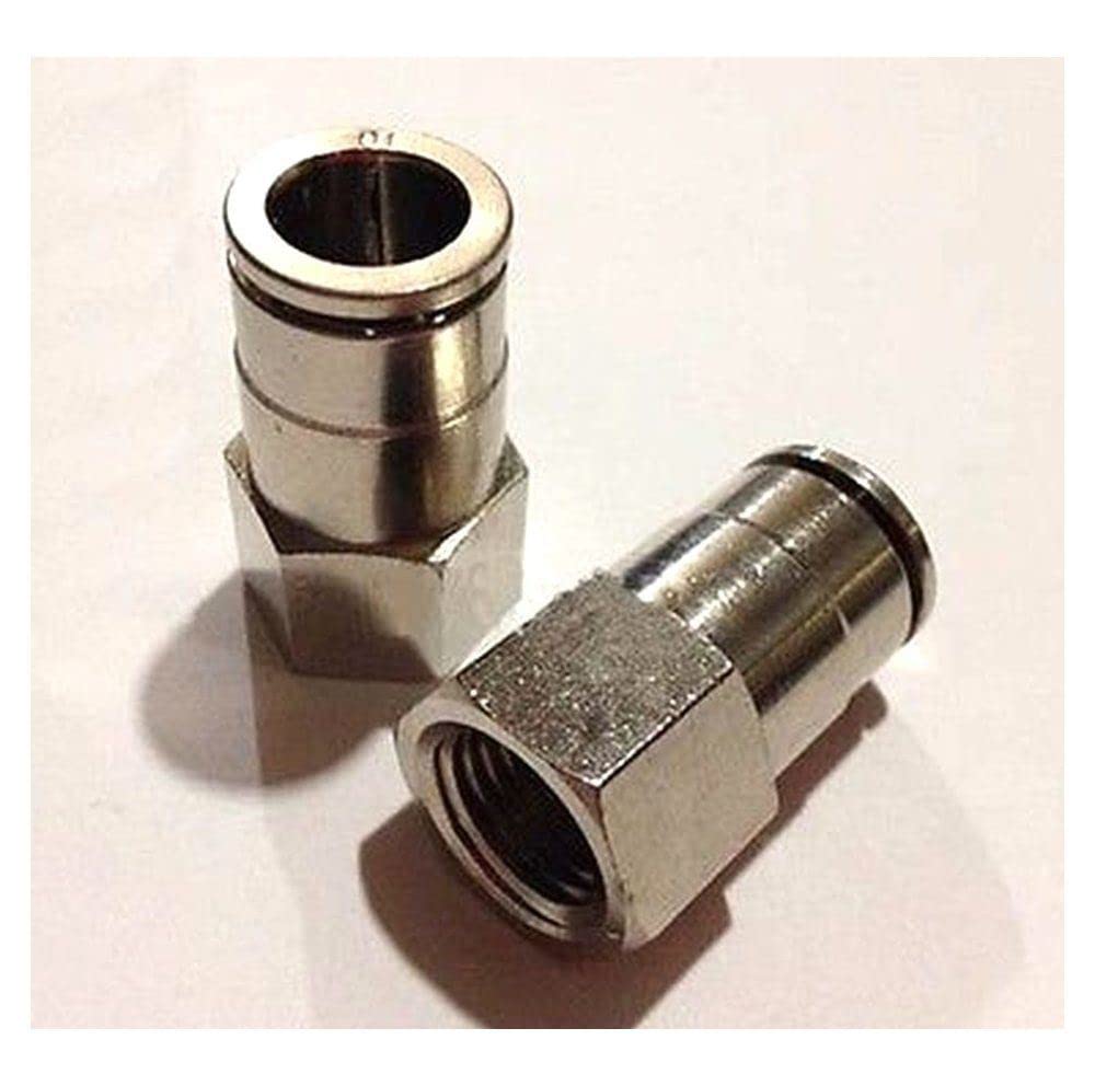 Pneumatic Nickel Brass Push in Connector Union Quick Release Air Fitting Plumbing 1/8