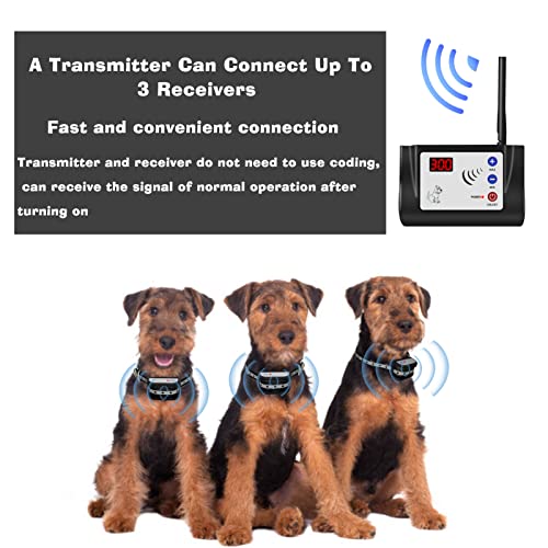 Smoostart Wireless Pet Containment System Dog Fence Wireless, Dog Boundary Collar System Waterproof Receiver Training Collar of Dogs Keep Pets Secure in Your Yard (Wireless Fence Kit)