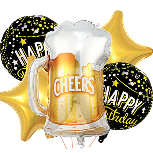 Feelairy Globos Botellas de Cerveza, Globos Botellas de Vino, Gigantes Globos de Helio Botellas de Champán Decoración de Feliz Cumpleaños para Decoración de Fiesta Cumpleaños Mujeres Hombres