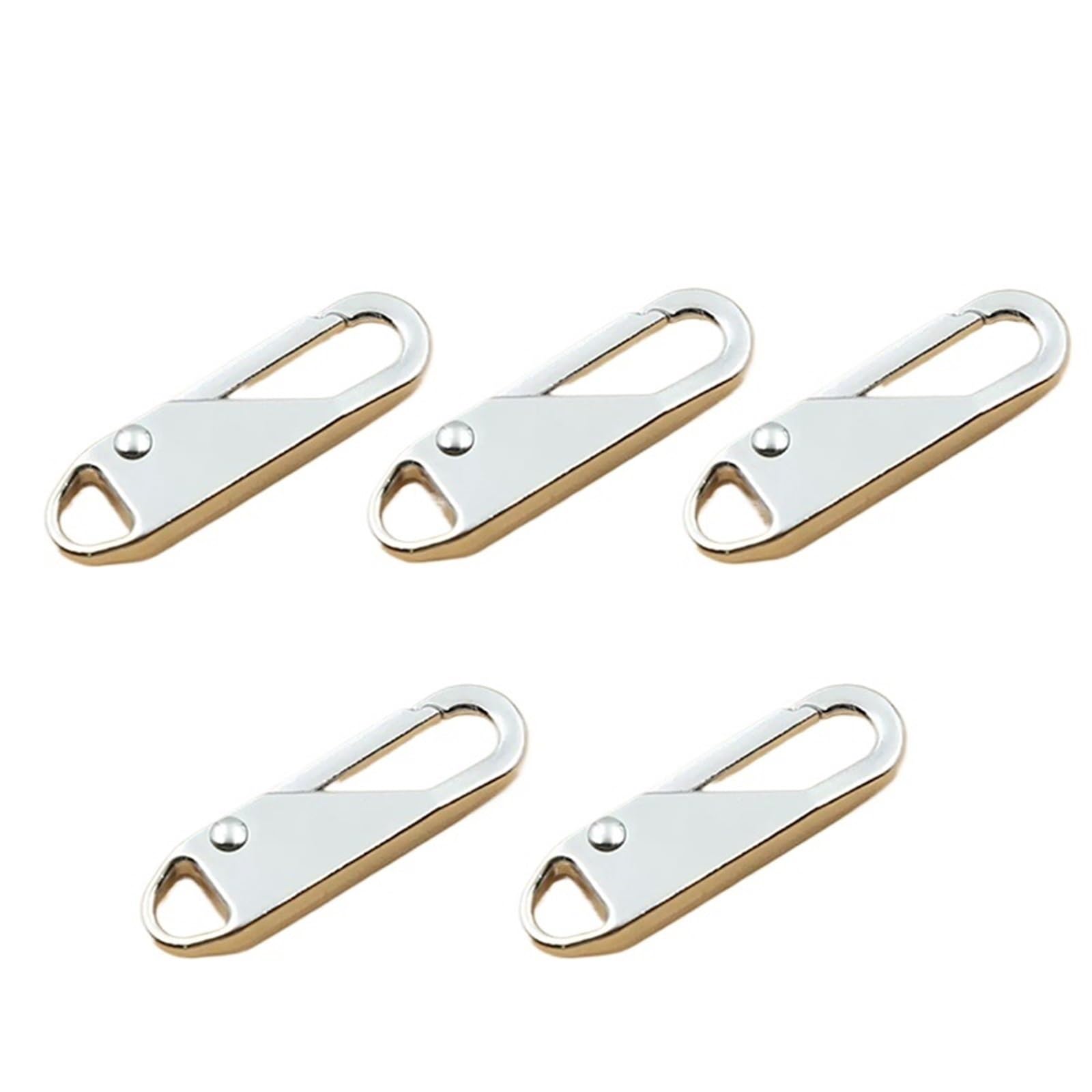 Bszcxbvmp Silvery Zipper Pull Replacement Parts, Zipper Slider Pulls Replacement Multicolor 40 Pcs For Backpack Luggage Tent(Silvery)