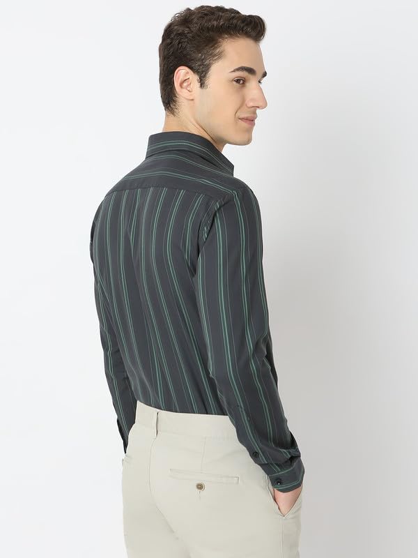 Image of Men's Striped Cotton Formal Shirt